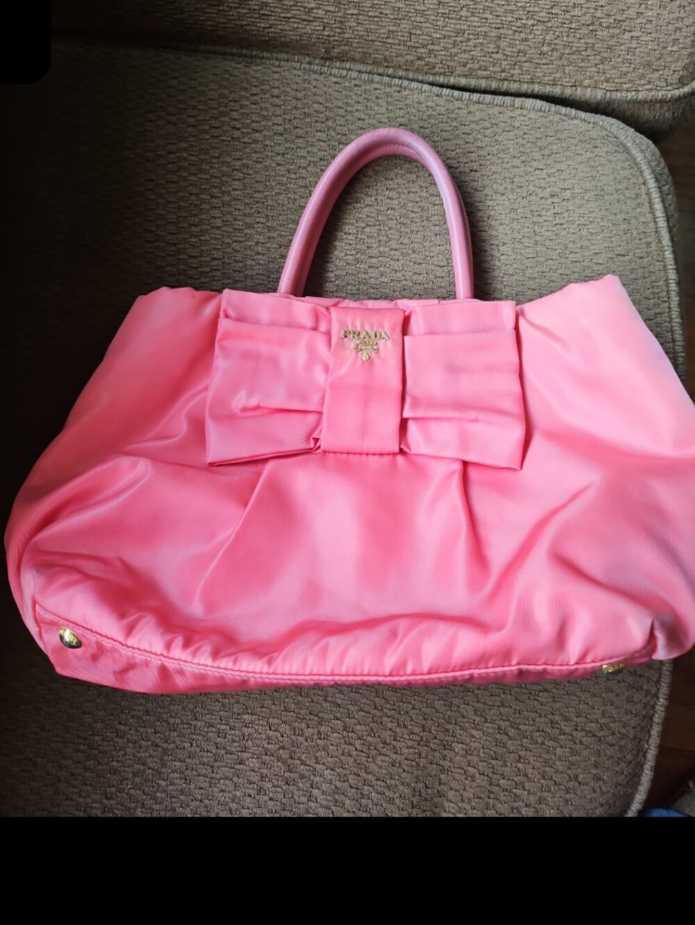 Prada Pink Bow Tote Bag - Picture 2 of 14